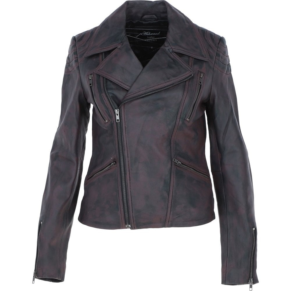 Women's  Black Leather Biker Jacket